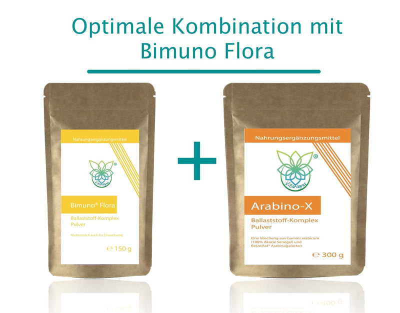 Vitaragna Arabino-X Fiber Complex As Powder Of Resistaid Arabinogalactan, Guar Gum And Gum Arabic (100% Acacia Senegal) - For Intestinal Flora And Intestinal Bacteria, 300 G, Low Fodmap - NewNest Australia