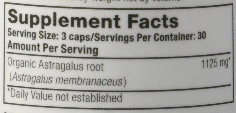 Oregon's Wild Harvest, Certified Organic Astragalus Capsules for Immunity Support, 1125 MGS, 90 Ct 90 Count (Pack of 1) - NewNest Australia