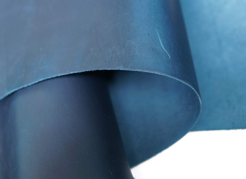 Tooling Leather Square 2.0mm Thick Finished Full Grain Cowhide Leather Crafts Tooling Sewing Hobby Workshop Crafting Leather (Blue, 6x12inches) Blue 6"x12" - NewNest Australia