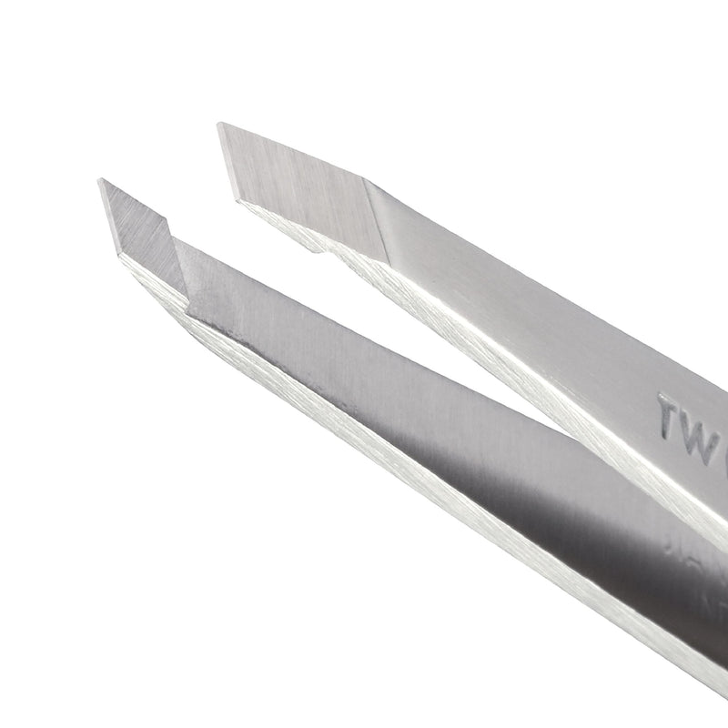 TWEEZERMAN Tweezers for plucking eyebrows, slanted tip, rustproof, stainless steel edition, pack of 1 - NewNest Australia