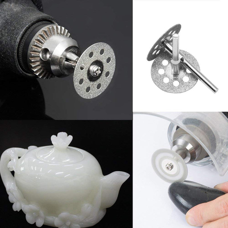 Cutting Wheels for Dremel Rotary Tool, Diamond Metal Wood Cutting Wheels and Drill Cutting Disc with 1/8" Shank and Resin Cutting Off Wheels with Mandrels for Wood Metal DIY Craft - NewNest Australia