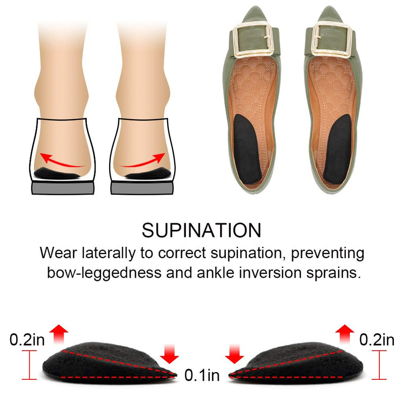 Dr. Foot’s Orthopedic Medial & Lateral Heel Wedge Gel Insoles for Supination & Pronation, Adhesive Inserts for Foot Alignment, Knee Pain, Bow Legs, Osteoarthritis - 3 Pairs (Transparent+Brown+Black) Brown,black - NewNest Australia