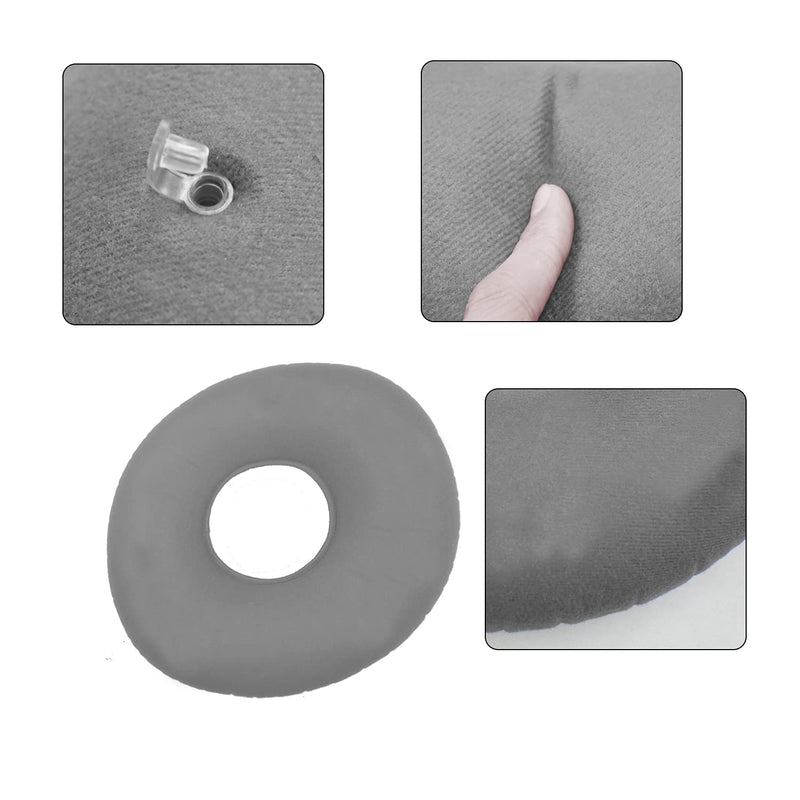 Doughnut Seat Hemorrhoids Cushion, Inflatable Ring Cushion for Pressure Relief, Hemorrhoids, Piles, Doughnut Pillow Piles Cushion for Coccyx, Tailbone Pain, Maternity Sciatica Pillow(Grey) Grey - NewNest Australia