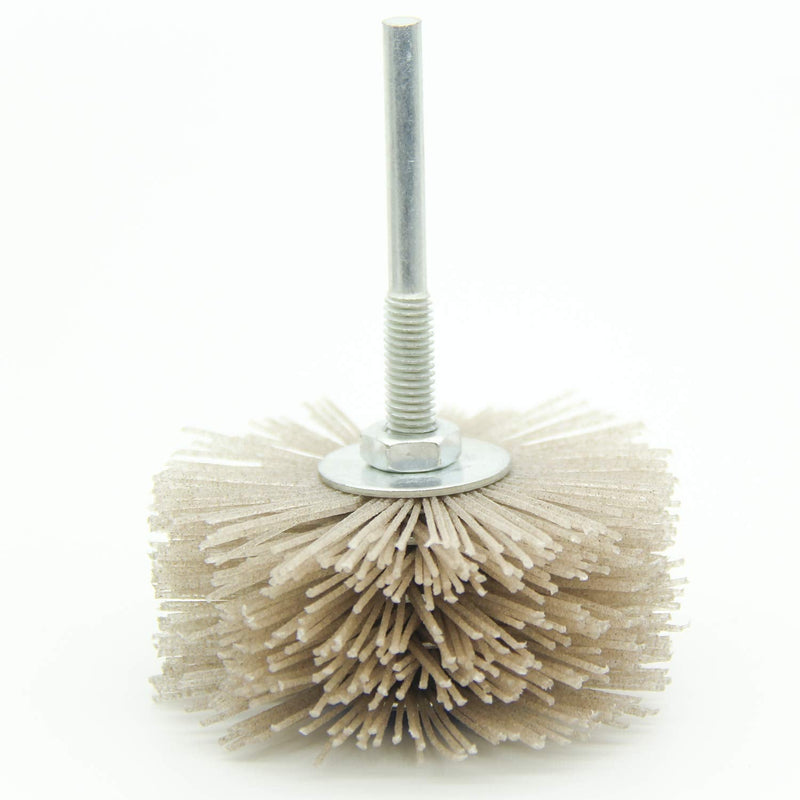 Woodwork Polish Grinder, Nylon Wheel Brush Abrasive, Grinding Head with 6mm Threaded Shank, Abrasive Nylon Wheel Brush, Sanding Mop, Abrasive Wheel (320/400/600# 3Pcs) - NewNest Australia