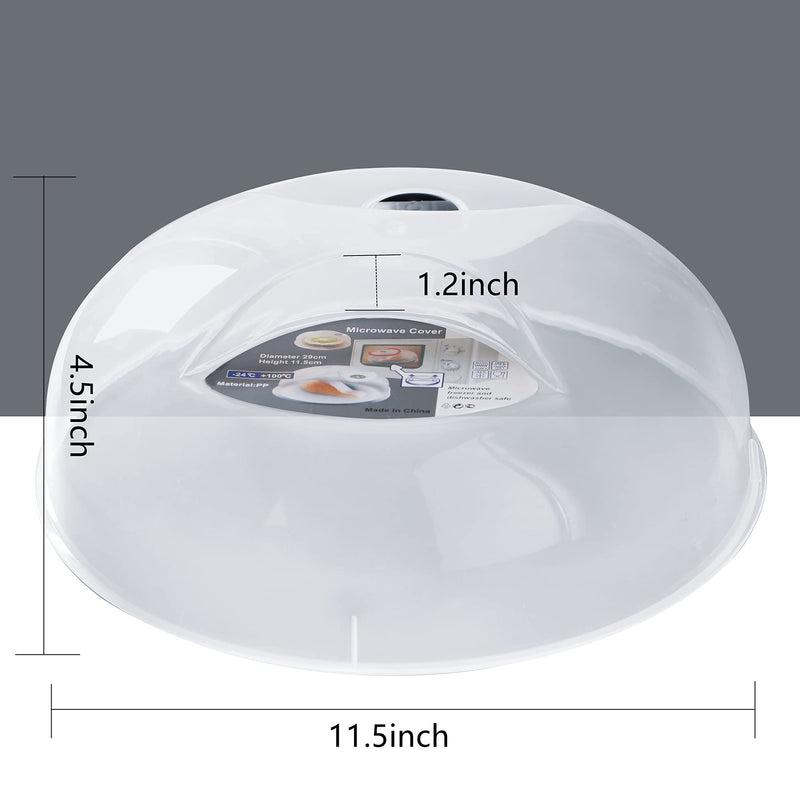 Microwave Splatter Cover, Microwave Cover for Food, Large Microwave Plate Cover Guard Lid with Steam Vents Keeps Microwave Oven Clean, 11.5 Inch BPA Free & Dishwasher Safe-Grey grey - NewNest Australia