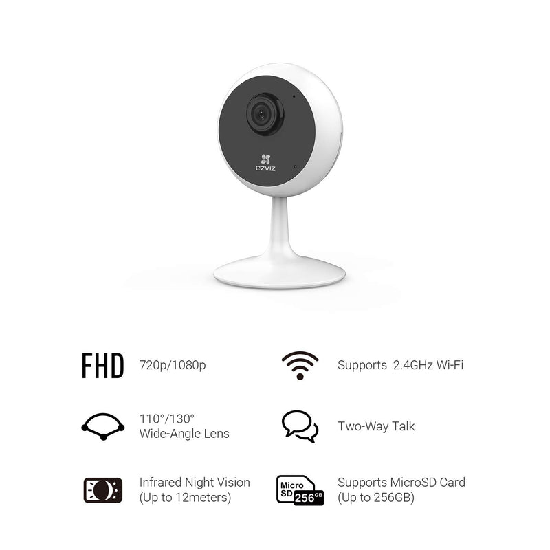 EZVIZ Indoor Security Camera 1080P WiFi Baby Monitor, Smart Motion Detection, Two-Way Audio, 40ft Night Vision, Works with Alexa & Google Assistant(C1C) - NewNest Australia