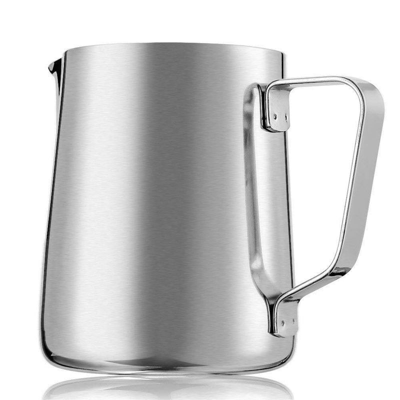 Yishik Barista Milk Jug for Coffee Machine Use,350ml Small Stainless Steel Milk Frothing Pitcher Suitable for Coffee, Latte & Cappuccino- Steady Pour Lip & Embossed Scale 12oz (350ml) - NewNest Australia