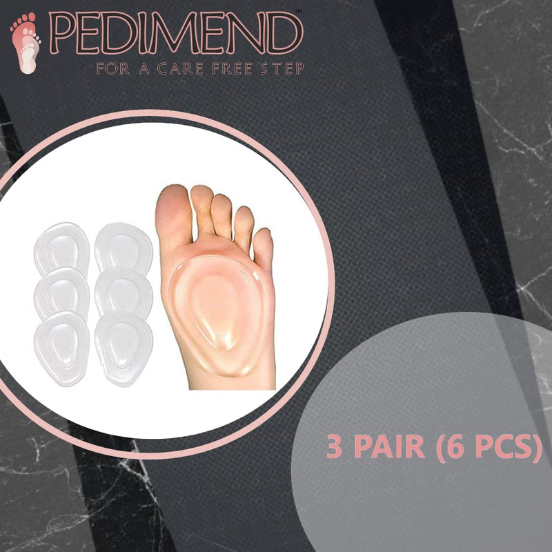 6PCS of Ball of Foot Cushion - Soft Gel Insole Metatarsal Pad with Water Drop Shape Design - Forefoot Callus Metatarsalgia Pain Prevention Shoe Insert - Foot Care by Pedimend - NewNest Australia