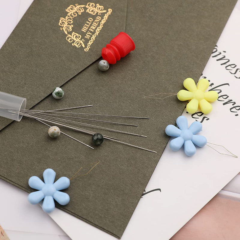 8Pcs Beading Needles, 4 Sizes Embroidery Needle Extra Fine Thin Beading Needles Big Eye Beading Needles, Long Straight Needles Bead Needles Hand Sewing Needles with 3Pcs Threaders 8Pieces - NewNest Australia