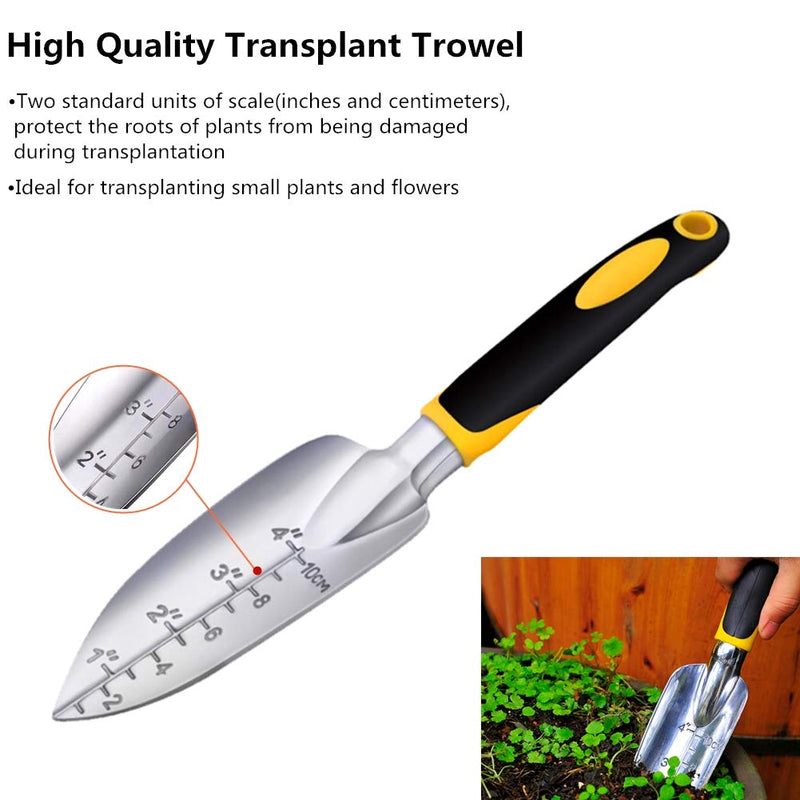 SXBBSMC Garden Tool Set - 3 Piece Aluminum Heavy Duty Gardening Hand Tools - Including Garden Trowel - Hand Shovel - Tilling Hand Rake - Gardening Gifts for Women Men and Kids. - NewNest Australia