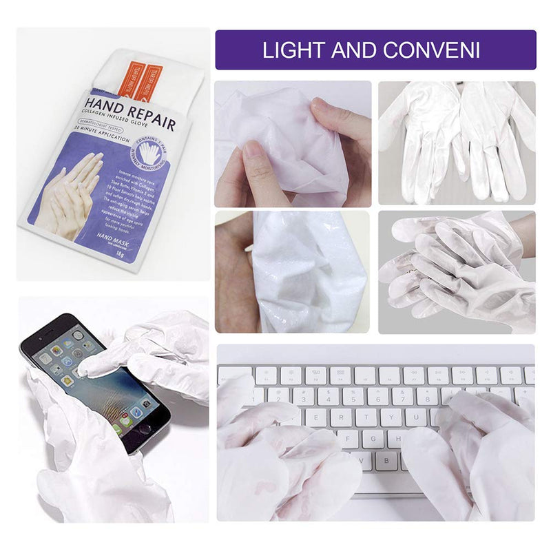 Hand Mask,5 Pairs Hand Moisturizing Gloves Mask,Hand Spa Mask Infused Collagen,Serum,Vitamins,Natural Plant Extracts for Dry,Cracked Hands,Whitening and Anti-aging,Repair Rough Skin Lavender - NewNest Australia