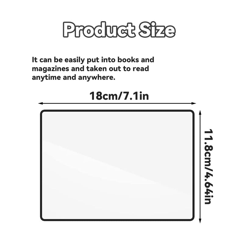 Liyungg 2 X Fresnel Lens Magnifying Glass For Whole, Lens Sheet, A4 Full Page Reading Magnifying Glass, Reading Magnifier Set Included, 3X Magnification Lens, Seniors, Old Father, Mother, 8-007, L - NewNest Australia