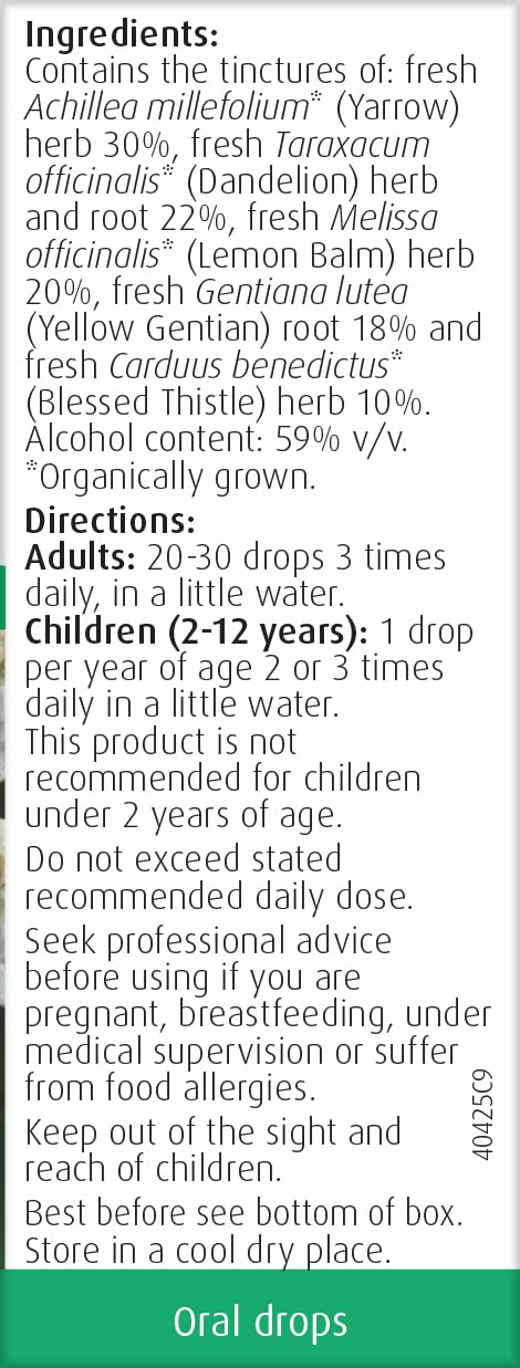 A.Vogel Yarrow Herbal Bitters Complex Drops | Herbal Food Supplement | Extract of Fresh, Organically Grown Yarrow, Dandelion and Lemon Balm | Suitable for Vegans | 50ml - NewNest Australia