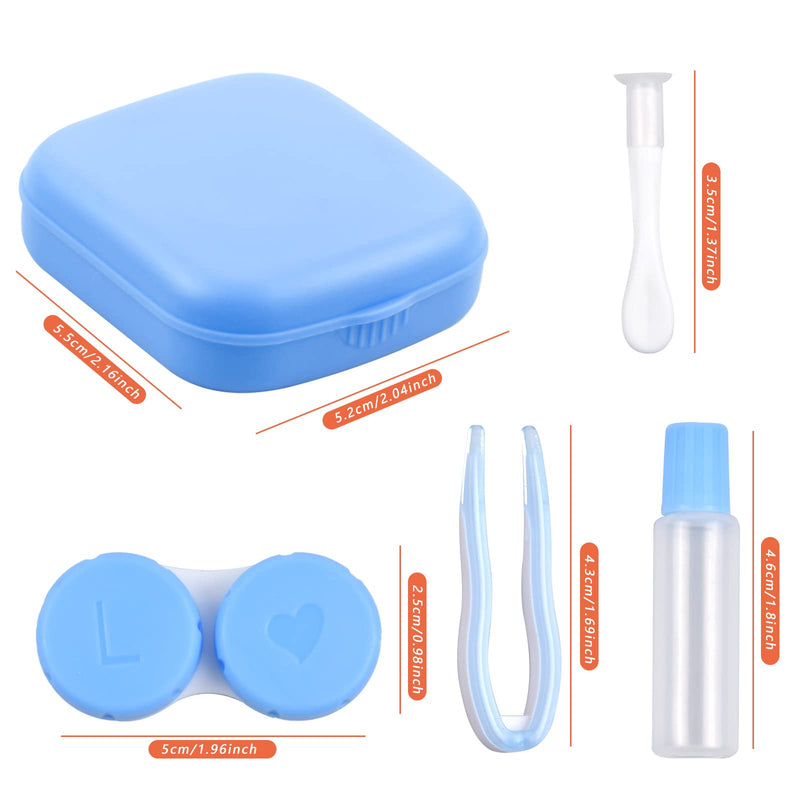 Jinlaili Contact Lens Case Set Of 6, Contact Lens Case With Tweezers And Suction Cup Travel Set, Portable Contact Lenses Case, Portable Contact Lens Box For Travel And Daily Use, Macaron, Contact Lens - NewNest Australia