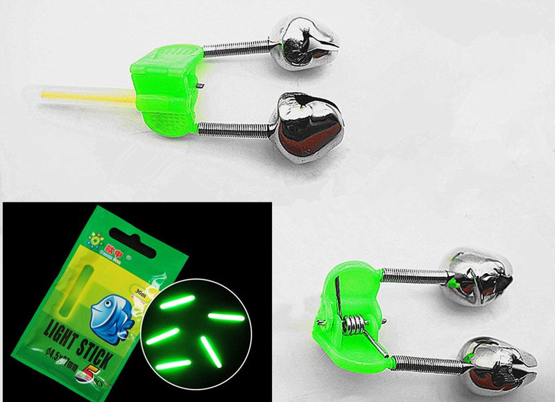 Toasis Fishing Bite Indicator Rod Alert Bell Alarm with Glow Sticks Pack of 20pcs - NewNest Australia