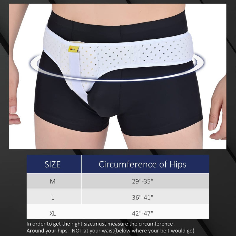 Tenbon Hernia Belt For Men, Inguinal Hernia Support, Medical Hernia Protection, Inguinal Brace For Single Sports Hernia, Adjustable Waist Belt With Removable (White, L) - NewNest Australia