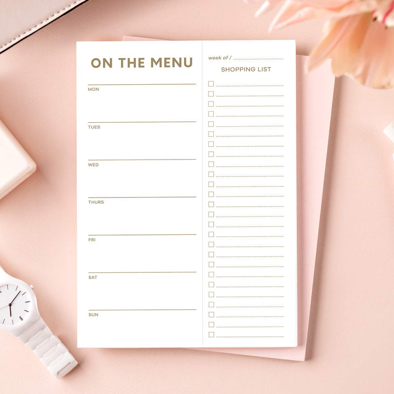Sweetzer & Orange Gold Meal Planner and Grocery List Magnetic Notepad. 7x10” Meal Planning Pad with Tear Off Shopping List. Plan Weekly Menu Food for Weight Loss or Dinner List for Family! - NewNest Australia