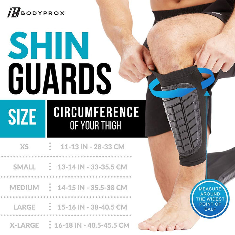 Bodyprox Soccer Shin Guards Sleeves for Men, Women and Youth X-Small - NewNest Australia