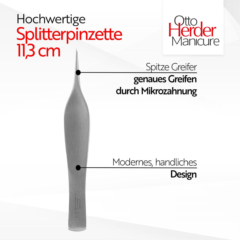 Otto Herder ‚ Splitter Tweezers According To Feilchenfeld Rust-Proof 11.3 Cm ‚ Tweezers Pointed For Accurate Gripping Smallest Splitters Thanks To Micro-Teeth ‚ Medical Pointed - NewNest Australia