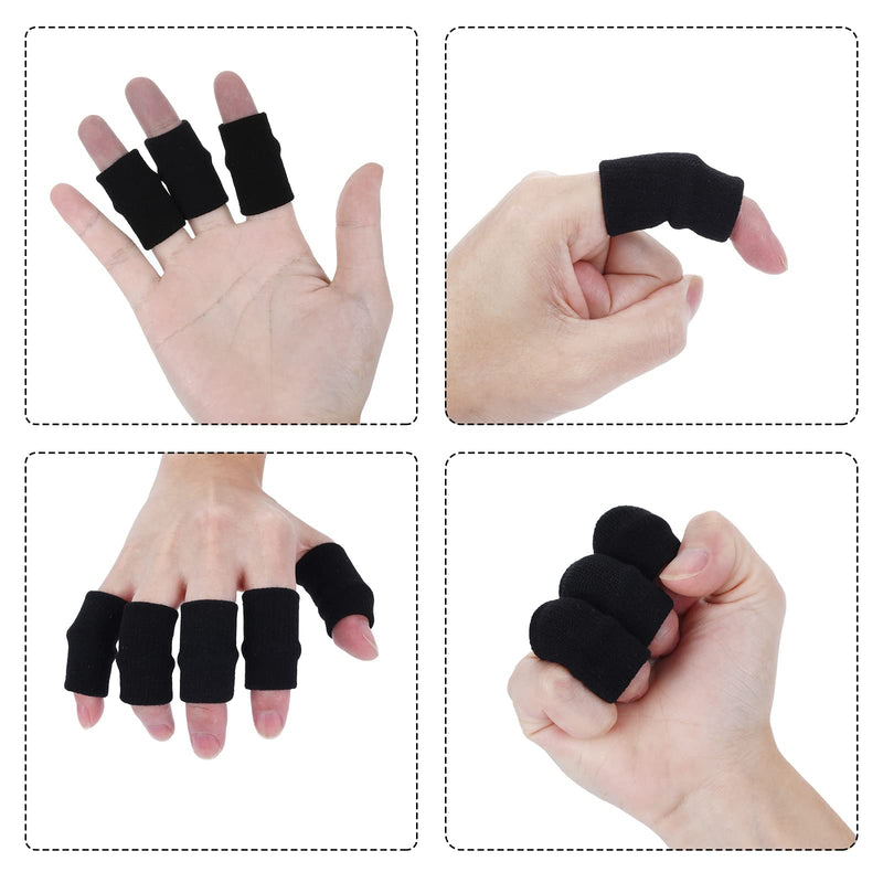 Pack of 10 Finger Protectors Elastic Finger Protectors Compression Support Finger Bandages for Pain Relief Arthritis - NewNest Australia