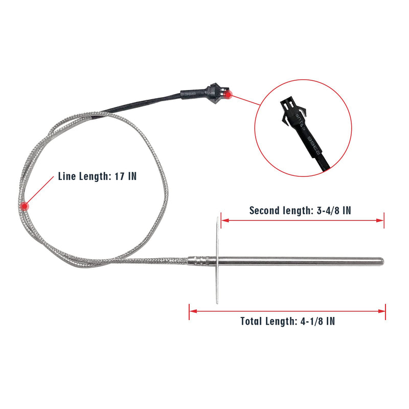 Replacement RTD Temperature Probe Sensor, Compatible with Pit Boss Pellet Grill PB1000XL-025-R00 V2, (70123-AMP) - NewNest Australia