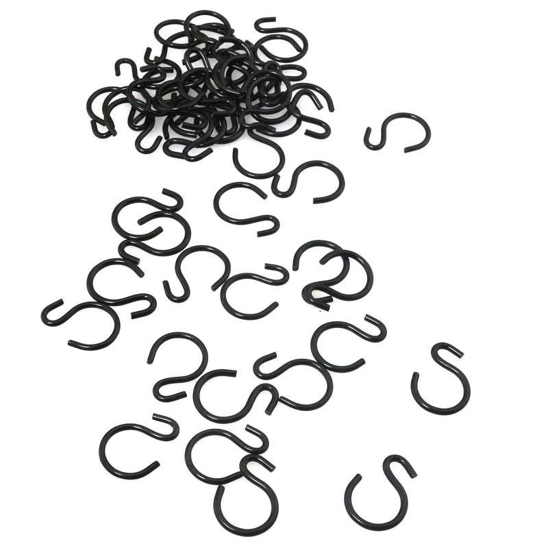 JJHXSM 50 Pcs 1inch Small Hooks, Black S Hooks Mini Ornament Jewelry S Hooks Mini Hooks for Hanging - NewNest Australia