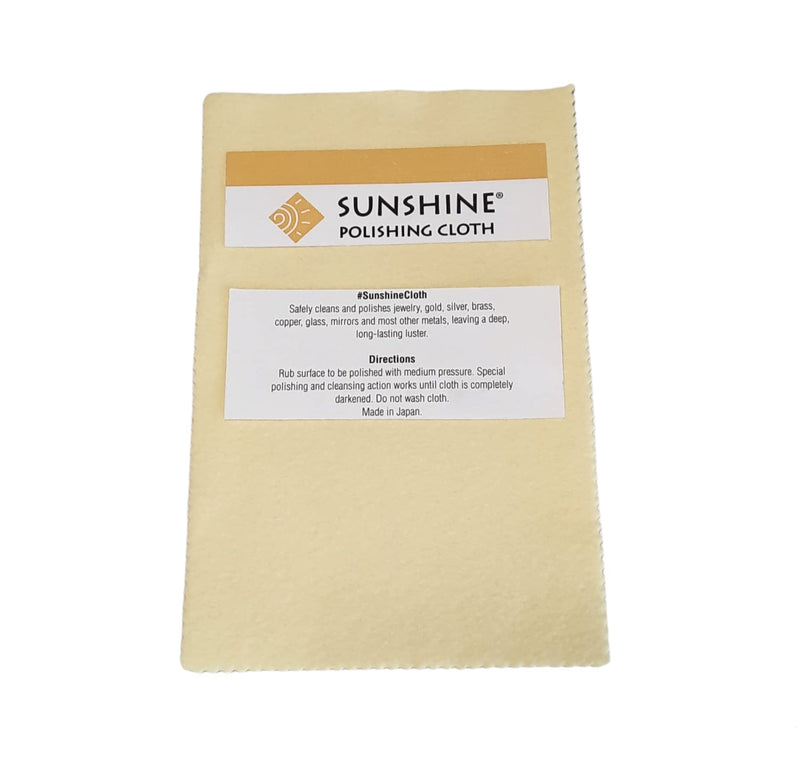 Sunshine Polishing Cloth for Sterling Silver, Gold, Brass and Copper Jewelry 5" x 7.5" - NewNest Australia