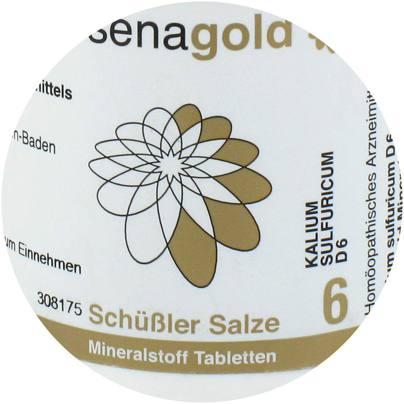 Schüßler Salt No.6 - Kalium sulfuricum D6-400 tablets, gluten-free - NewNest Australia