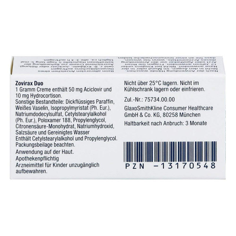 TK.JP ZOVIRAX Duo 50 mg/g / 10 mg/g cream 2 g - NewNest Australia