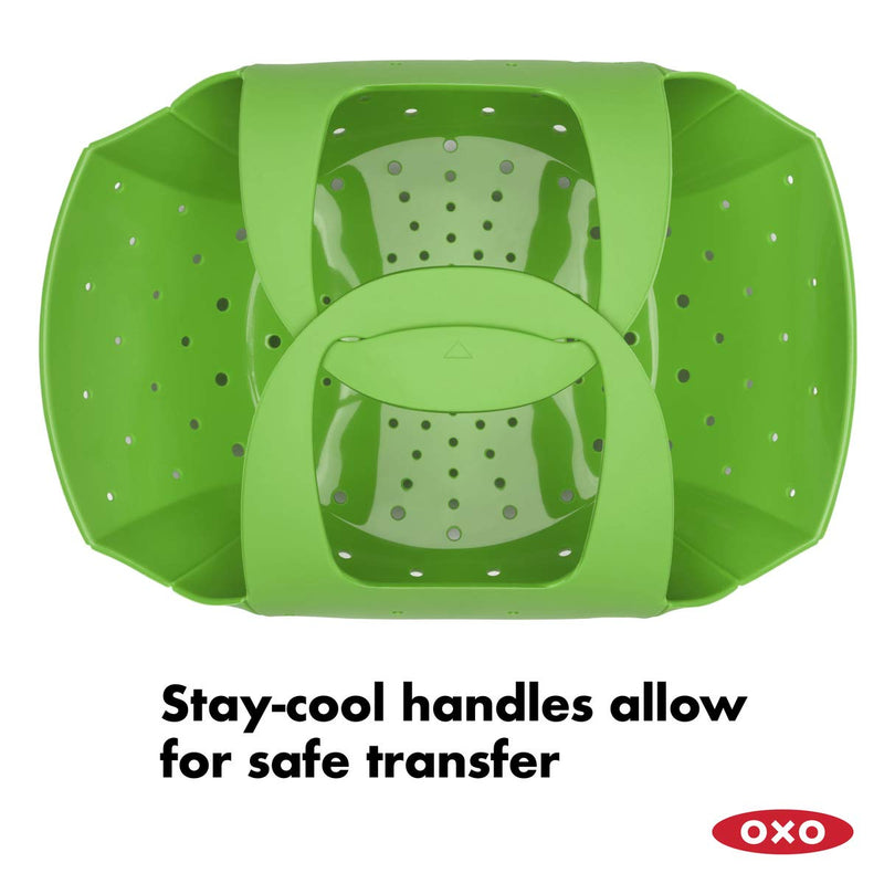 NewNest Australia - OXO Good Grips Silicone Steamer, Green Steamer Basket 