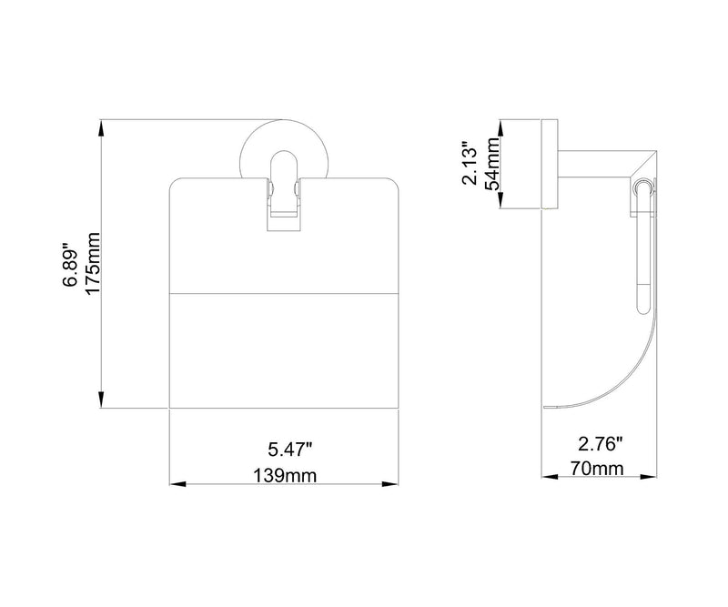 BUVELOT 077040-CR Leo Bathroom Toilet Paper Holder Tissue Roll Hanger with Cover Modern Style,Chrome Round with cover Chrome - NewNest Australia