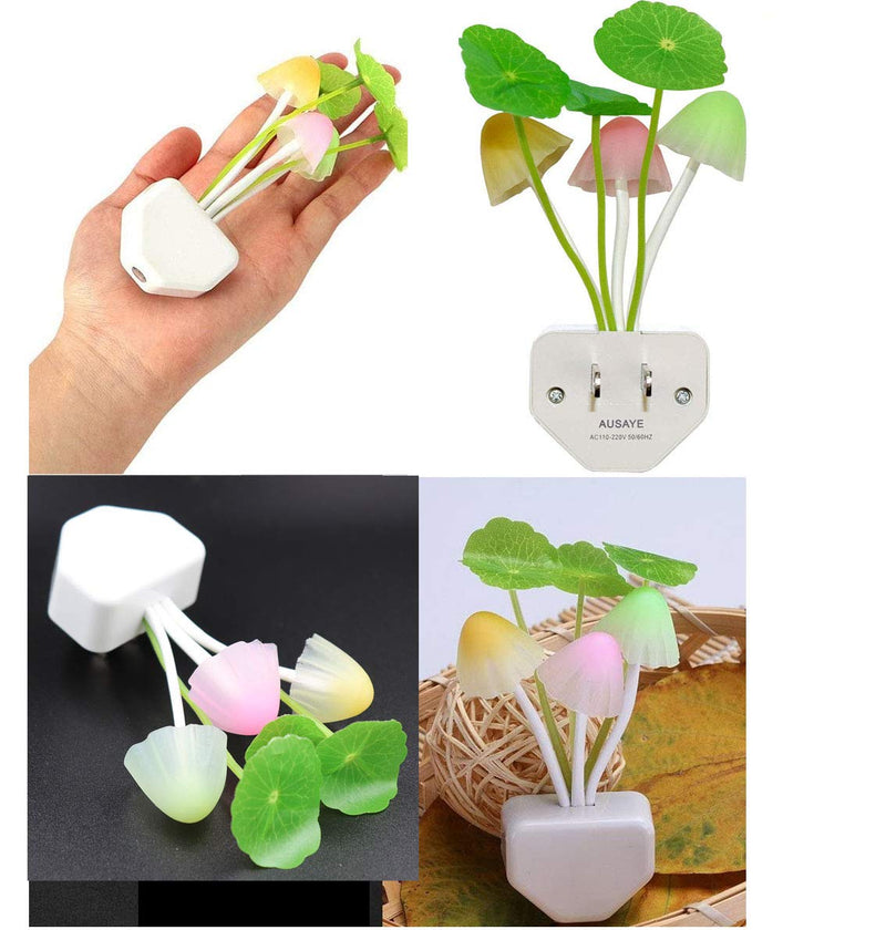 Led Night Light w/Smart Sensor,AUSAYE 0.6W Plug-in Night Lights for Kids Adults Cute Mushroom Night Light Bedroom Home Decor Light Wall Lamps NightLight 1 Pack - NewNest Australia