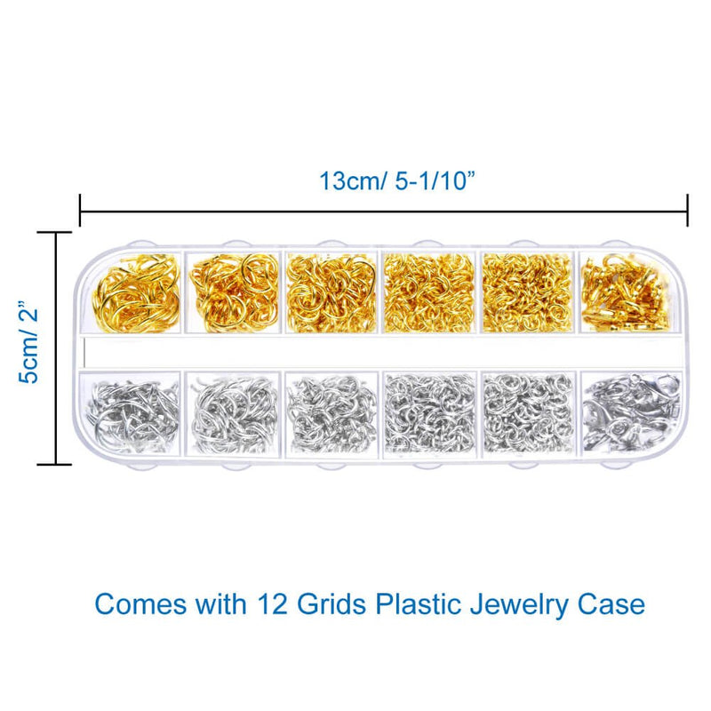 Anezus Jump Rings for Jewelry Making Supplies and Necklace Repair with Jump Ring Pliers and Open Jump Ring(1200Pcs Silver and Gold)Anezus Jump Rings for Jewelry Making Supplies and Necklace Repair wit - NewNest Australia
