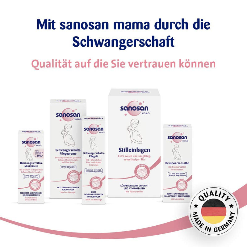 sanosan stretch mark minimizer clinically tested - proven to reduce stretch marks after pregnancy - stretch mark cream without paraffin oil, dyes, silicones (1x 75 ml) 1 piece - NewNest Australia