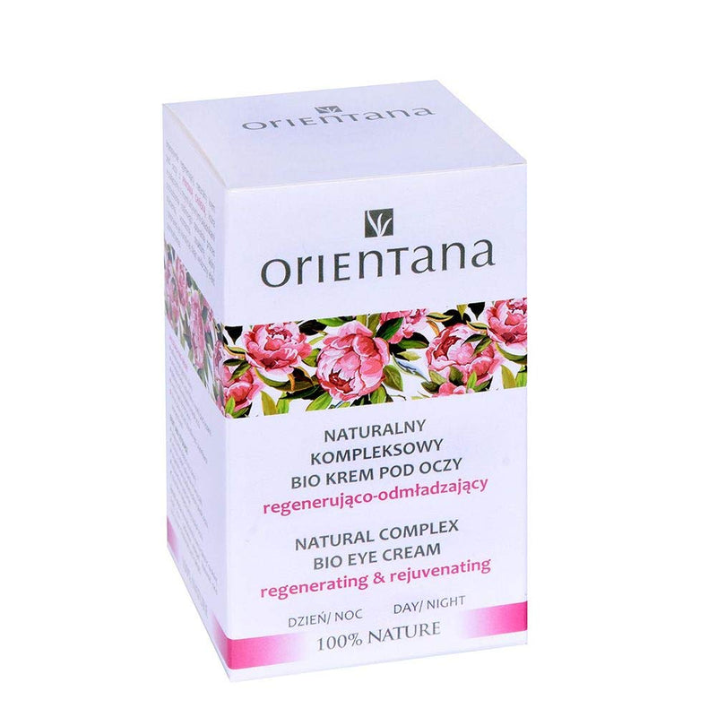 Orientana Natural Under Eye Cream For Wrinkles Dark Circles Puffy Eyes & Bags - Chinese Peony & Vitamin C - Vegan Anti Aging Tightening Brightening Regenerating Rejuvenating Moisturiser for Women 15ml BIO EYE CREAM Regenerating & Rejuvenating - NewNest Australia