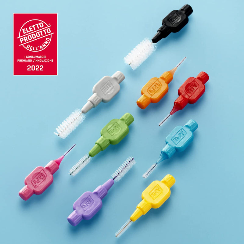 TePe Original Interdental Brushes - Easy to clean between teeth - 1 x 8 brushes - Diameter 0.5 mm - Red Rossa 8 pieces (pack of 1) One size - NewNest Australia