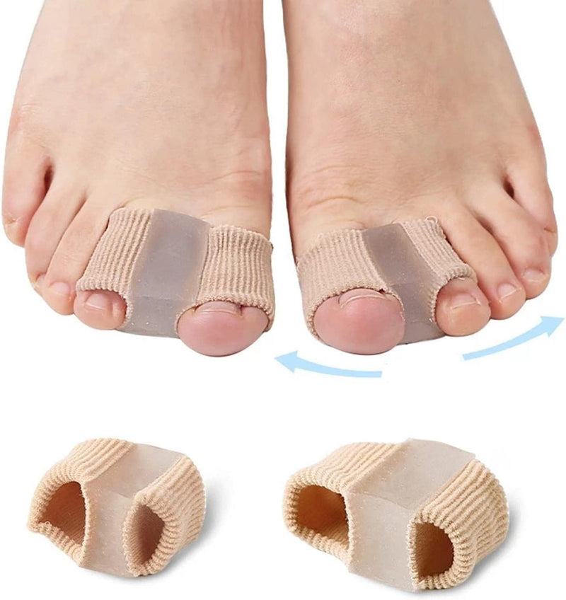 Pack of 2 toe separators bunion for hallux valgus correction with 2 foot straps, gel toe spacer for bunion pain and overlapping toes hammer toe - NewNest Australia