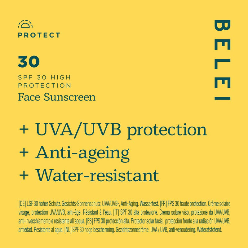 Amazon Brand - Belei - Face Sunscreen, SPF 30, UVA/UVB protection, Anti-ageing, 50ml - NewNest Australia