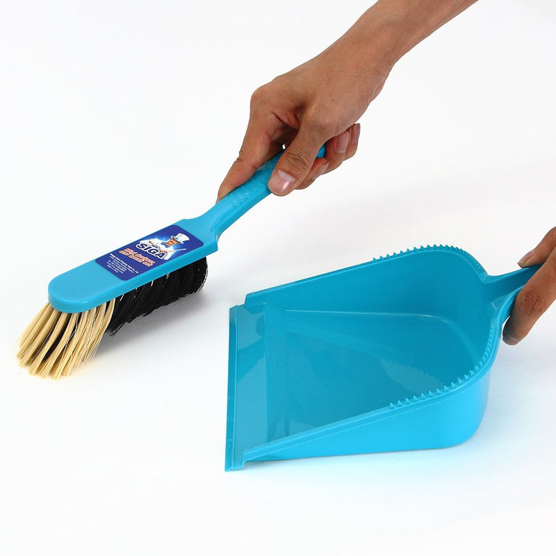 MR. SIGA Dustpan and Brush Set, Pack of 2 Set, Blue & Grey - NewNest Australia