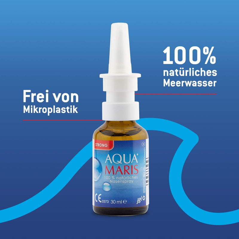 Aqua Maris Strong 30 ml, 100% natural sea water decongestant nasal spray I relief from stuffy nose I adults, children, pregnant women and breastfeeding mothers - NewNest Australia