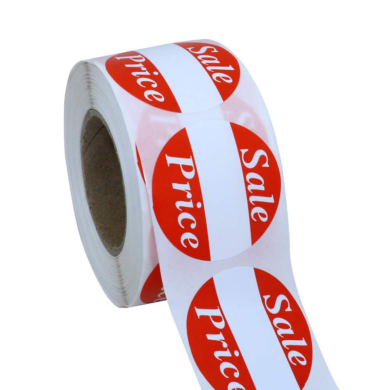 Hybsk Red"Sale Price" Labels, Discount Stickers 1.5 Inch Total 500 Labels Per Roll (1.5" Sale Price) 1.5" Sale Price - NewNest Australia