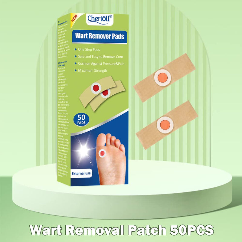 Wart Remover, Wart Remover Pads, 50pcsWart Treatment, Wart Remover for Hands, Feet, Feet Callus Remove, Verruca and Wart, Relief Pain Removal Warts Plaster, Soften Skin Cutting Sticker Toe Protector - NewNest Australia