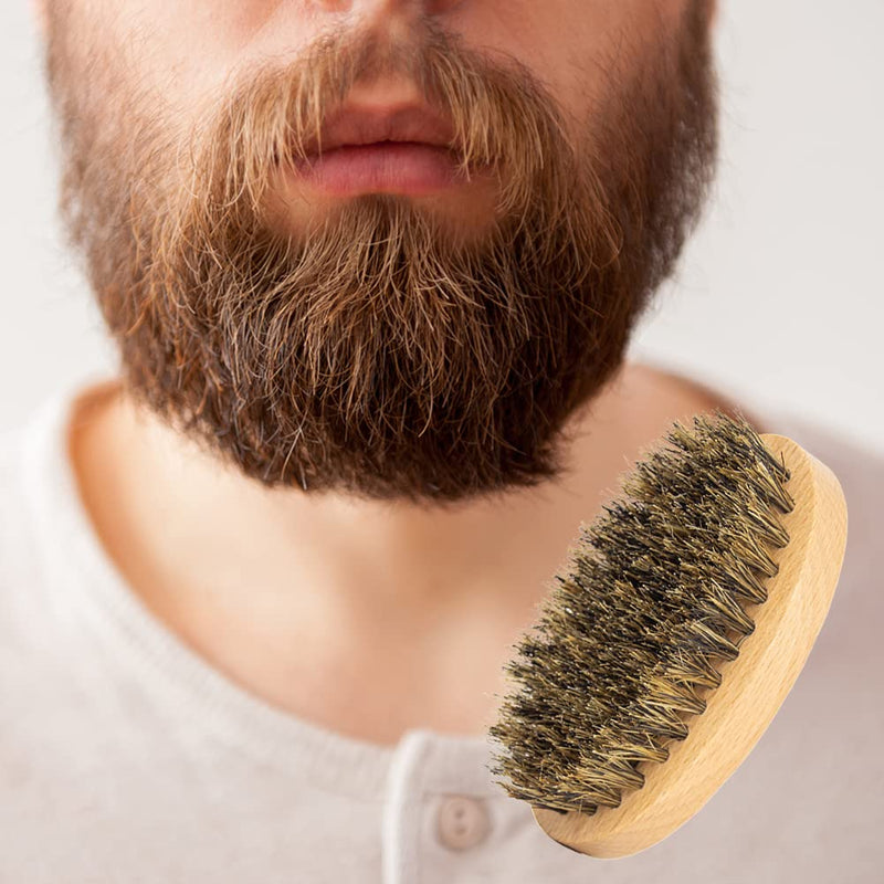 Beard brush, beard brushes for men, beard brush with boar bristles, pocket mustache and beard brush, perfect beard care tool for men, for men beard styling, care and design 1 piece - NewNest Australia