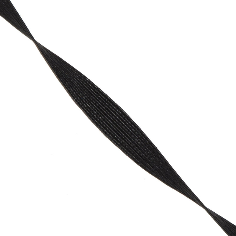 Mandala Crafts Flat Elastic Band, Braided Stretch Strap Cord Roll for Sewing and Crafting; 1/2 inch 12mm 20 Yards Black - NewNest Australia