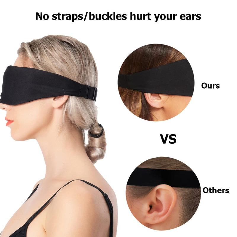 ALASKA BEAR Sleep Mask for Side Sleepers 2022 Headband Design, Cup-Shaped and Extra-Soft, 100 Blackout Eye Mask Shades Cover for Men and Women, Machine Washable, Black - NewNest Australia