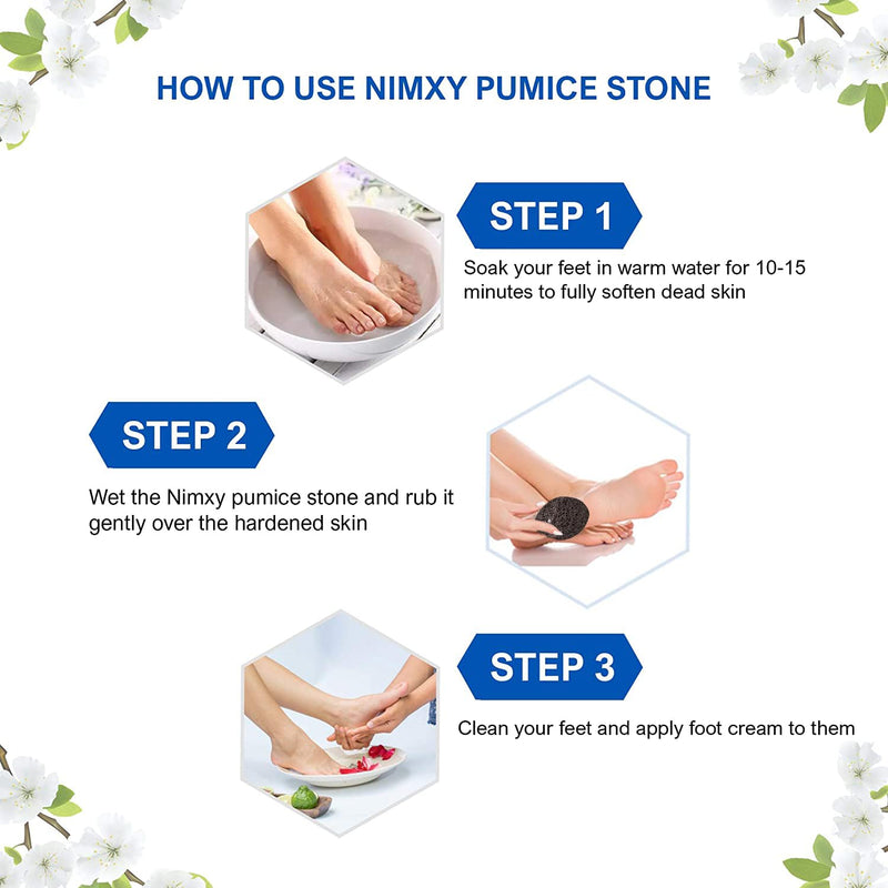 NIMXY Volcanic Lava Pumice Stone for Feet and Hands – Feet Hard Skin Remover – Foot Scrubber for Dead Skin Removal – Natural Foot File and Callus Remover for Skin Exfoliation (Brown) Brown - NewNest Australia