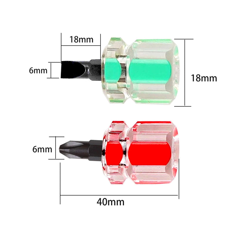 Buspoll Sewing machine screwdriver Mini ultra short screwdriver performance tool, one flat head and one Phillips (2 pieces) Small - NewNest Australia