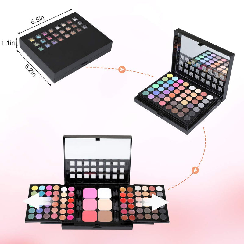 Hotrose Full 78 Color Eyeshadow Palette Makeup Palette Matte and Shimmer Lip Gloss Blusher Concealer Kit Beauty Cosmetic Makeup Set Gift Set for Teen Girls and Women - NewNest Australia