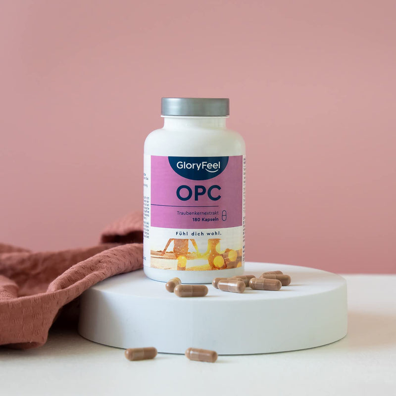Opc Grape Seed Extract Capsules - 1000Mg Pure Opc From Original French Grapes Per Daily Dose - 95% Real Opc Content Plus Vitamin C - Laboratory Tested And Made In Germany Without Additives - NewNest Australia