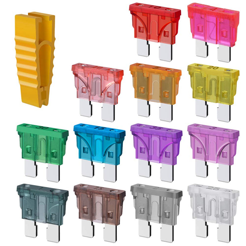 130PCS Standard Blade Car Fuse Assortment, SIM&NAT 1A 2A 3A 4A 5A 7.5A 10A 15A 20A 25A 30A 35A 40A Auto Medium Blade Fuses Kit - ATC/APR/ATO/ATS Automotive Fuse Assortment - NewNest Australia